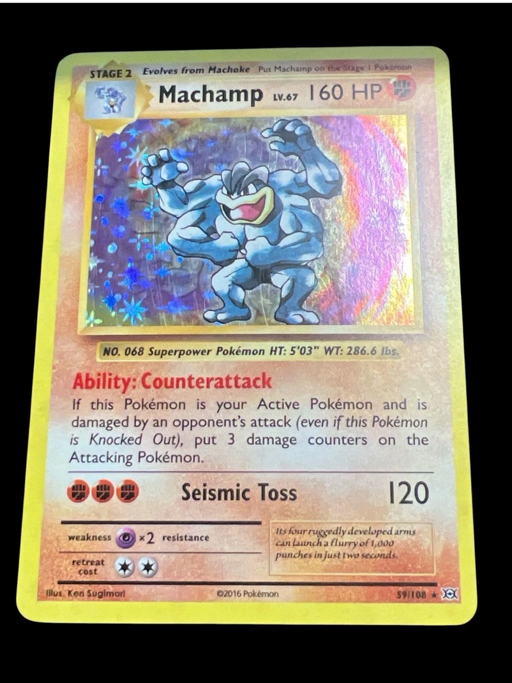 Pokemon TCG Machamp Evolutions 59/108 Holo Promo